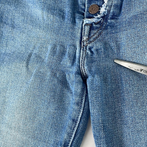 MOTHER The Fly Cut Stunner Ankle Fray Night On a Shiny White Vespa Blue Jeans 26 - Picture 14 of 17